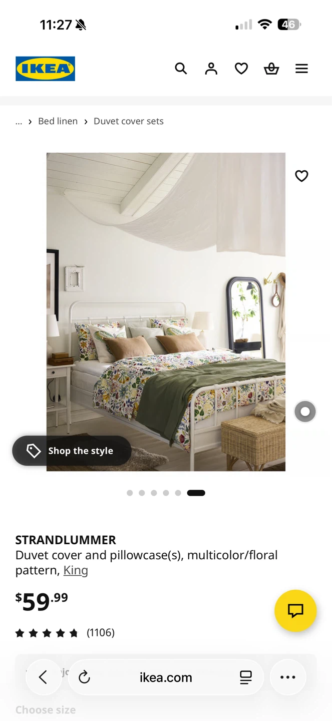 IKEA STRANDLUMMER Duvet Cover and Pillowcase(s) - King Size - photo 4