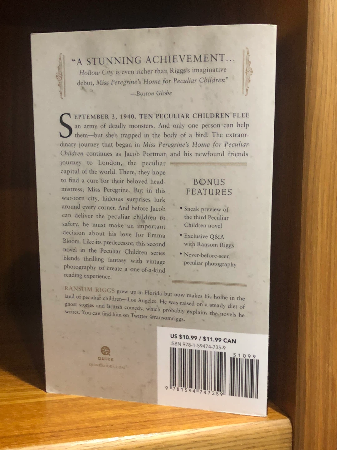 Hollow City: The Second Novel of Miss Peregrine's ⚽️ - photo 3