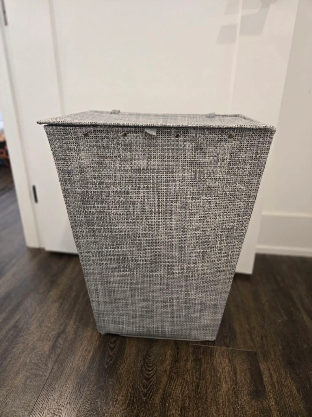 Grey Woven Hamper with Lid