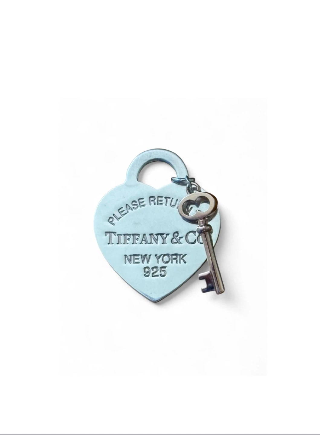 💯 Authentic Tiffany and Co. RTT Heart Tag with Mini Rubedo Key