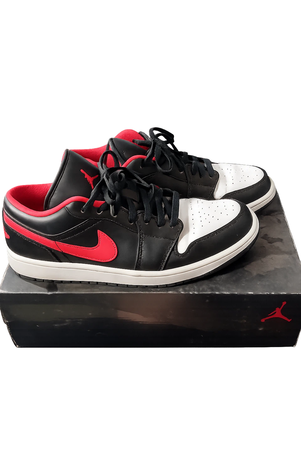 Air Jordan 1 Low Black Red White - photo 2