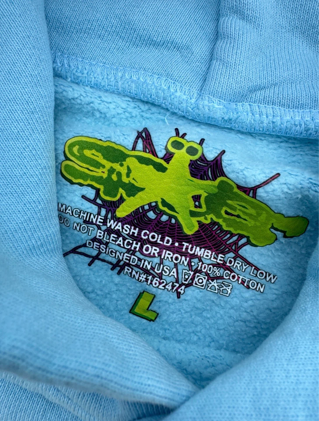 SP5DER Hoodie Light Blue Size L - photo 2