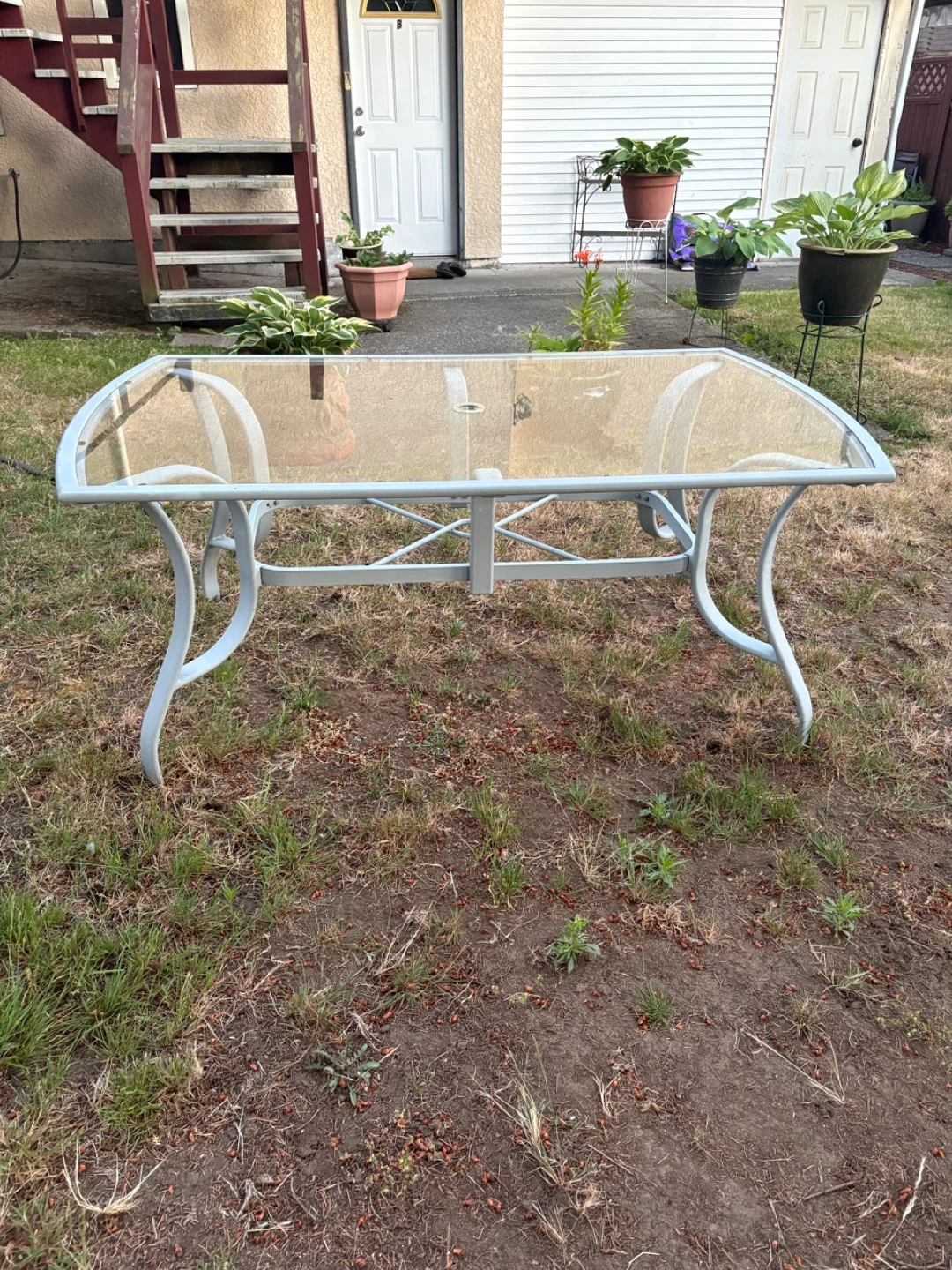 Glass Top Patio Table ONLY