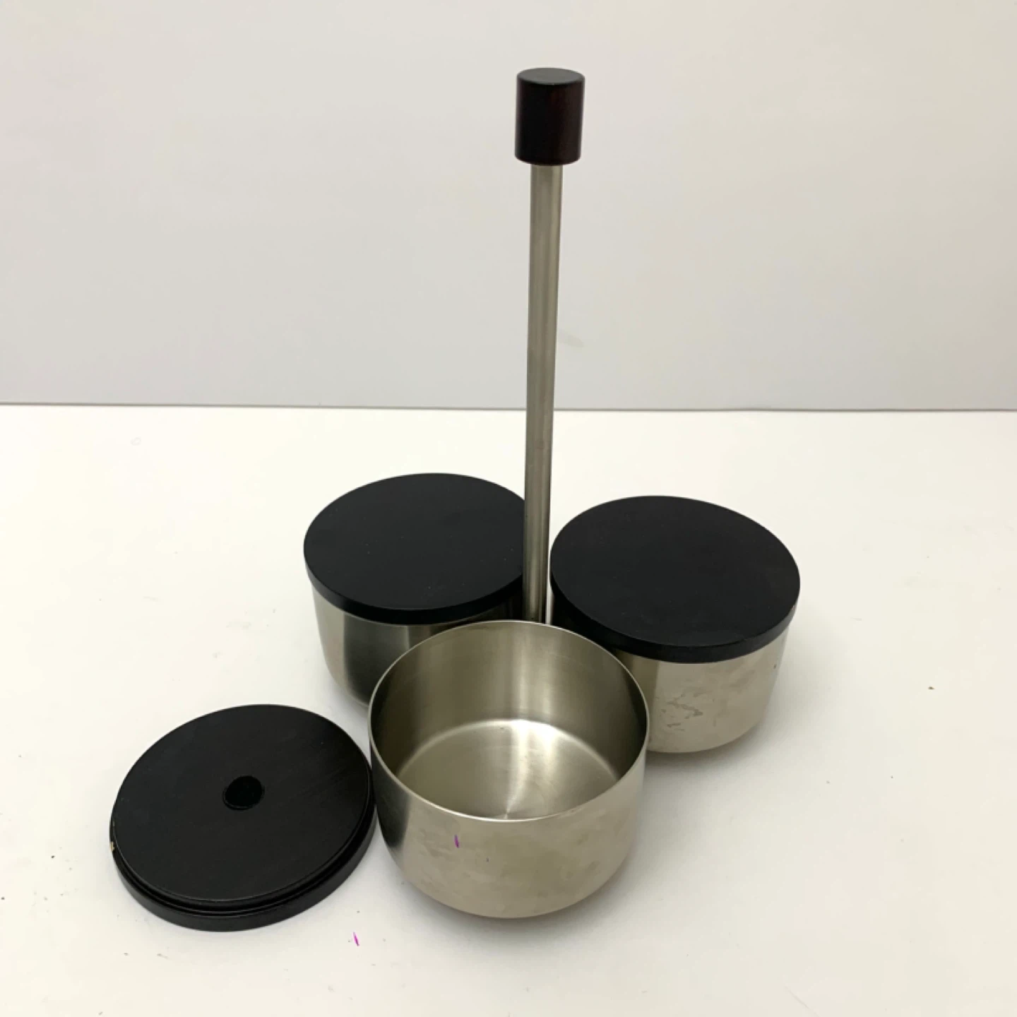 Condiment Holder Serving Caddy Stainless Steel Server Kitchen