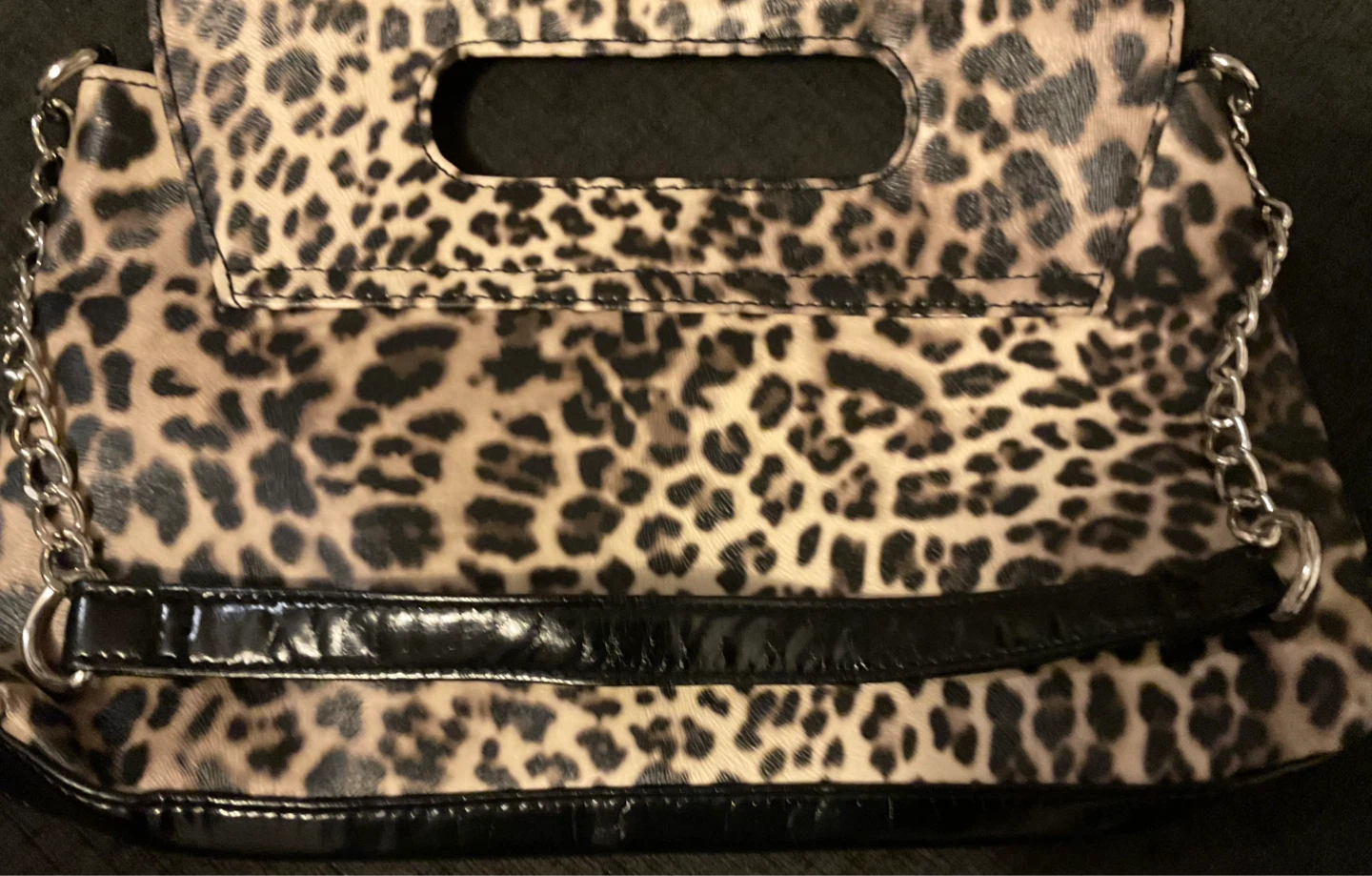 Vintage Chateau Leopard Print Clutch Handbag - photo 5