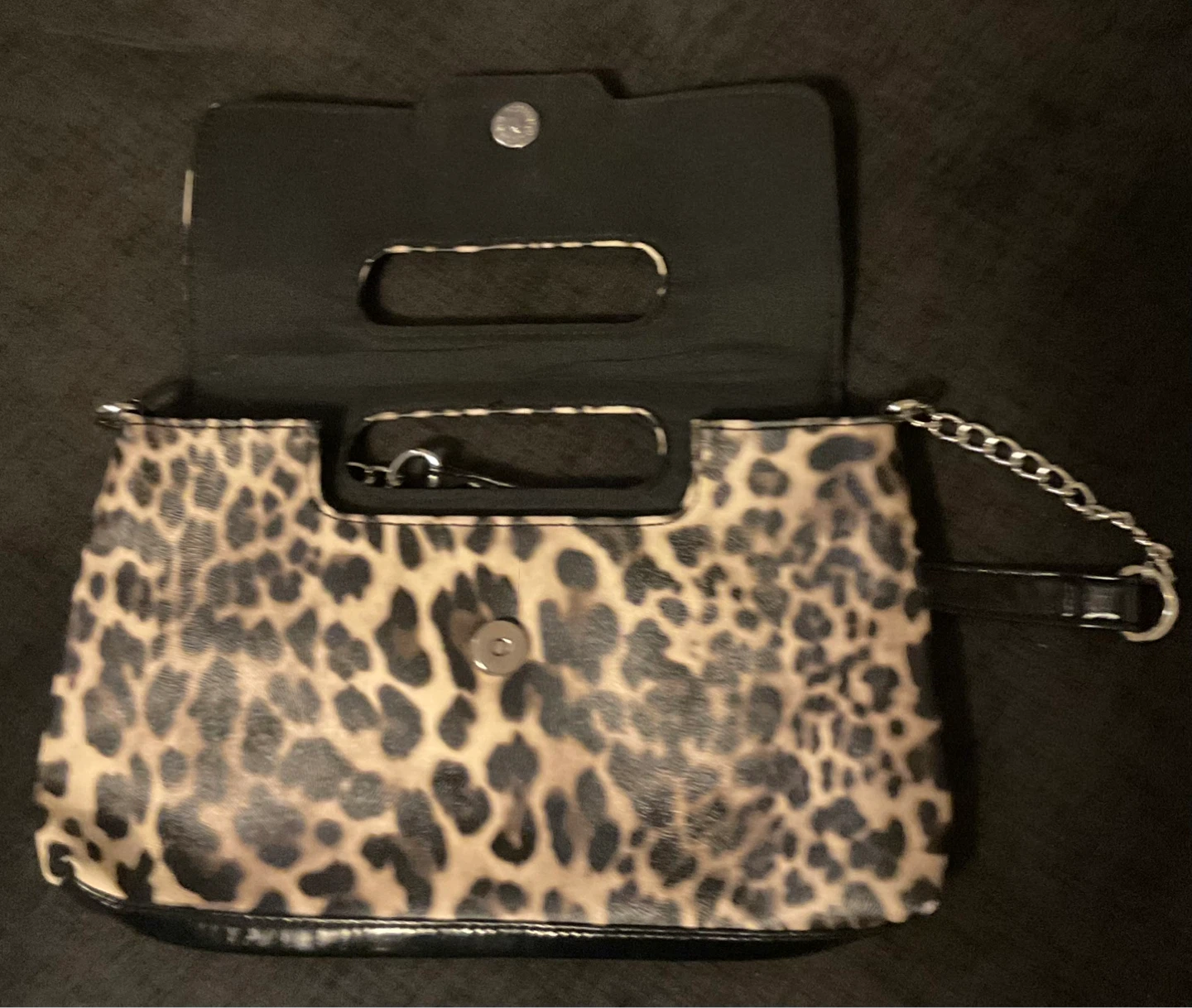 Vintage Chateau Leopard Print Clutch Handbag - photo 3