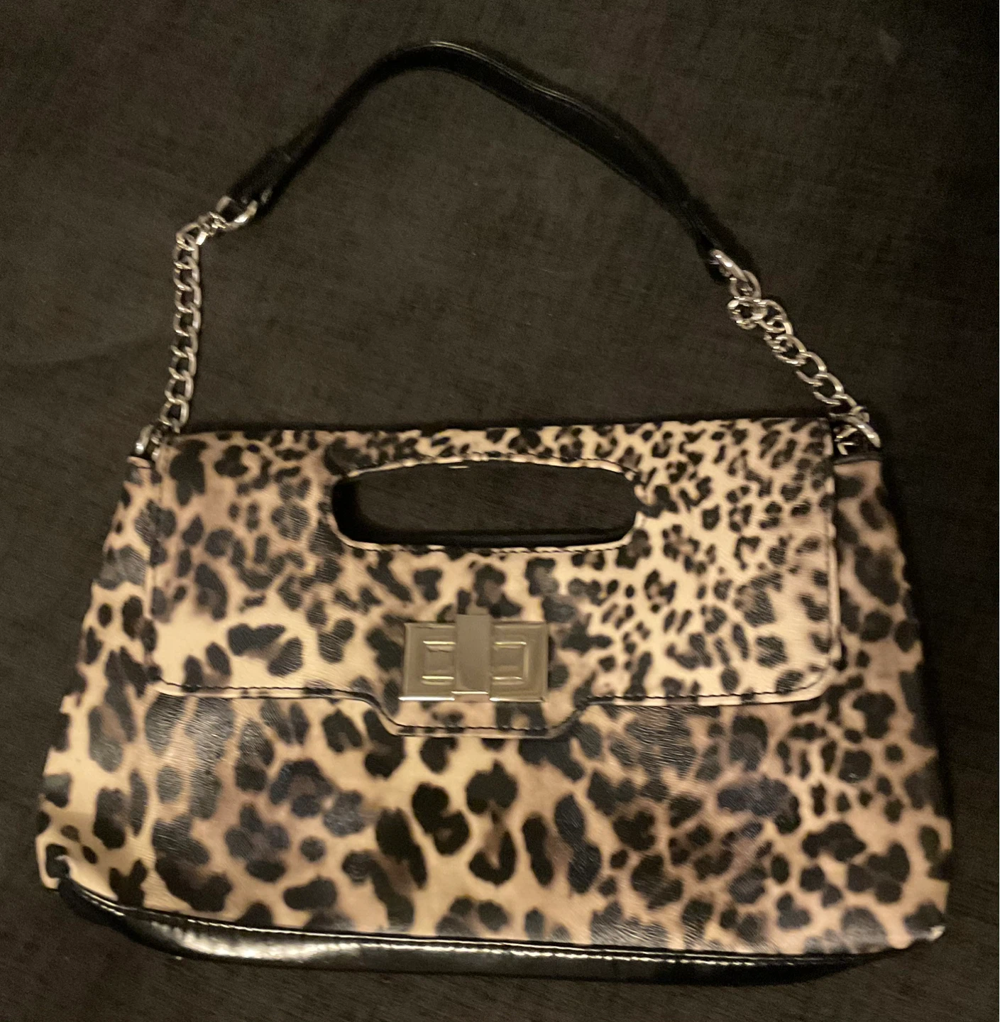 Vintage Chateau Leopard Print Clutch Handbag - photo 2