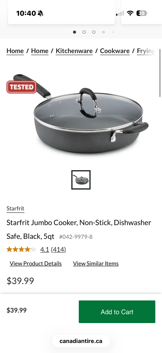 Starfrit Jumbo Cooker, Non-Stick, 5qt