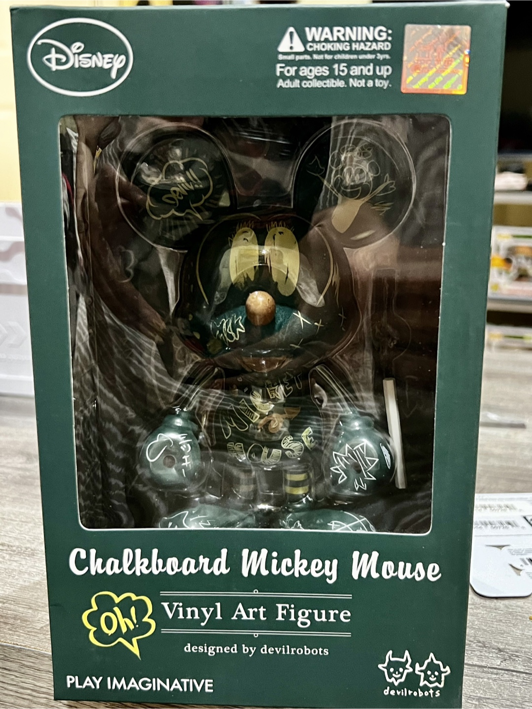 Disney Chalkboard Mickey Mouse Vinyl Art Figure