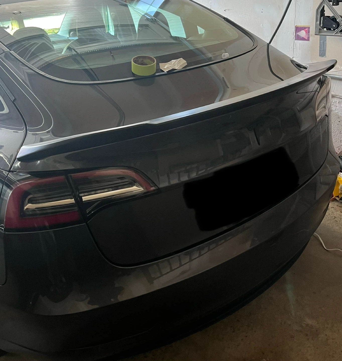 ⚽ 2017-2023 Tesla Model 3 Sport Spoiler (Matte Black) - photo 3