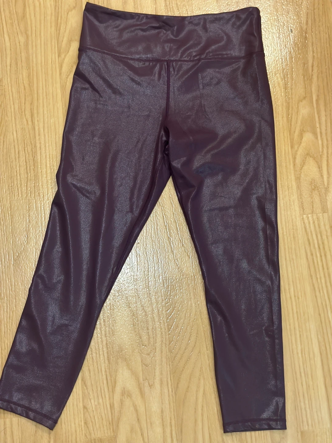 Zyia Active Purple Metallic Leggings Size 12