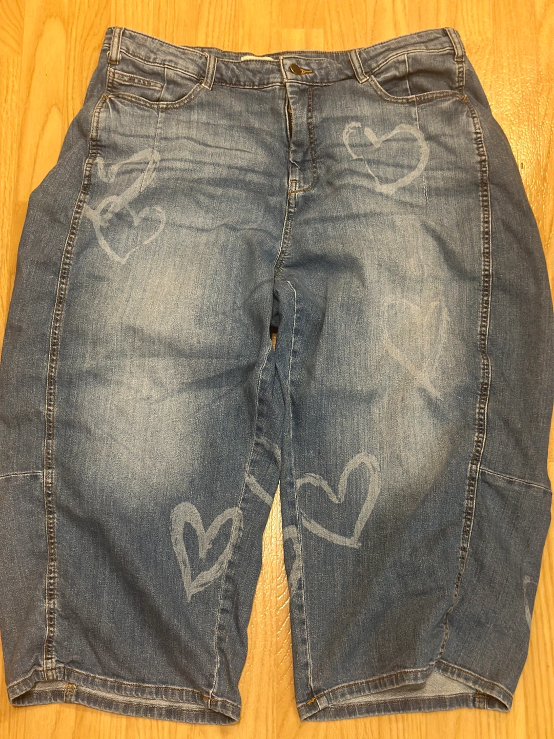 Pilcro Denim Shorts with Hearts