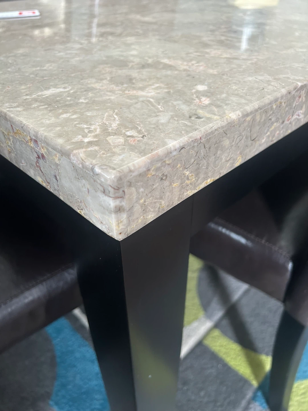 Real Marble Top Dining Table with 6 Chairs - photo 4