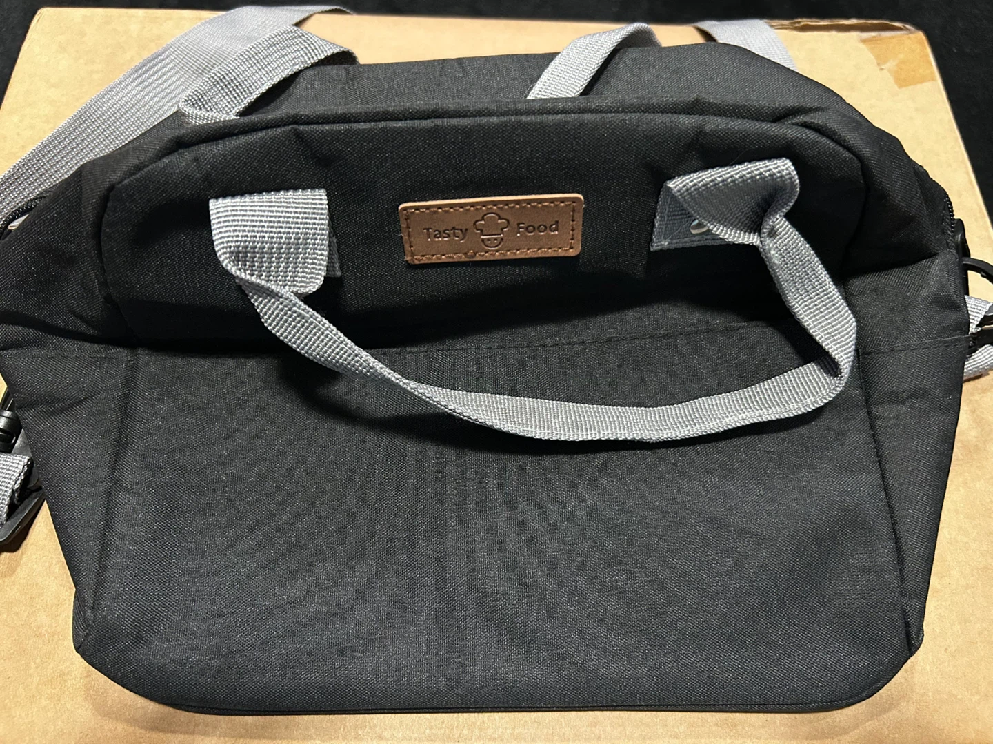 Tasty Food Black Lunch Bag