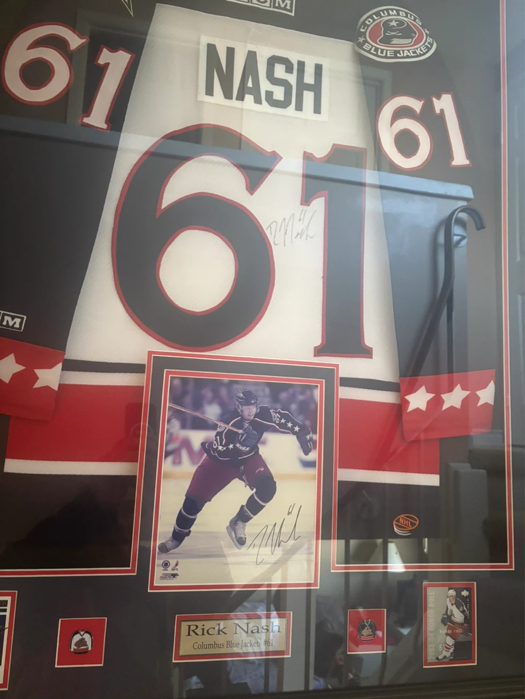 Rick Nash Columbus Blue Jackets Framed Jersey with Autograph