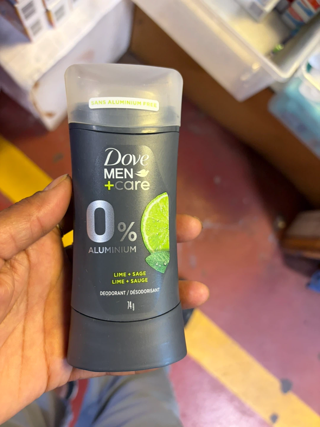 Dove Men+Care 0% Aluminium Deodorant Lime & Sage 74g