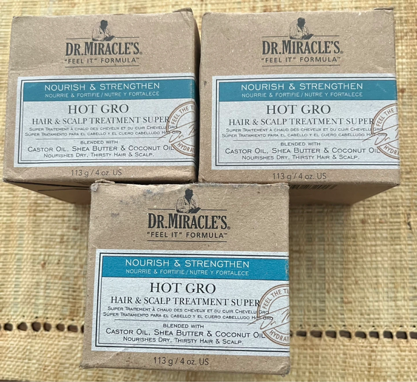 Dr. Miracle's Hot Gro Hair & Scalp Treatment Super - 3 Pack