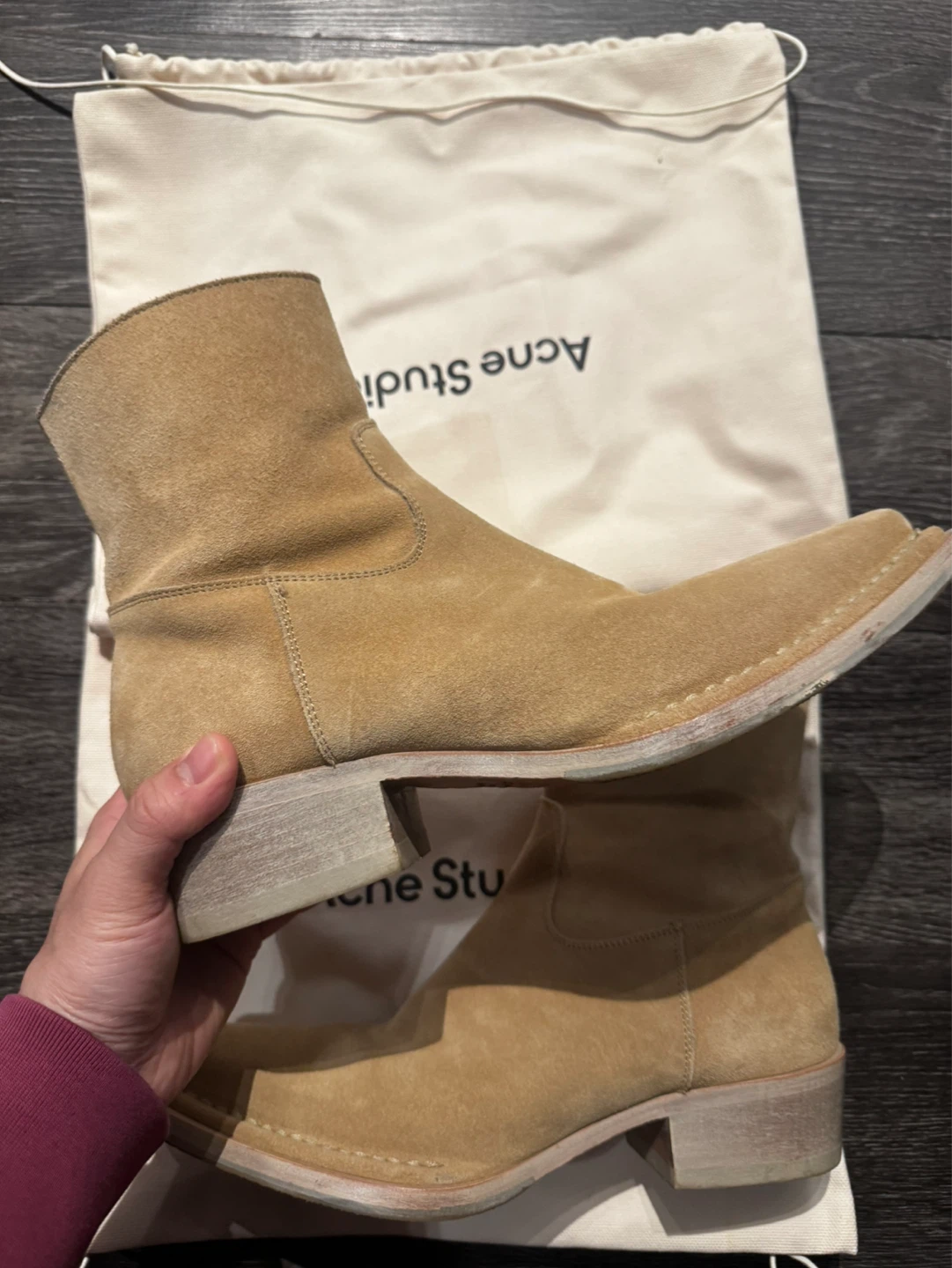 Acne Studios Suede Ankle Boots - photo 4