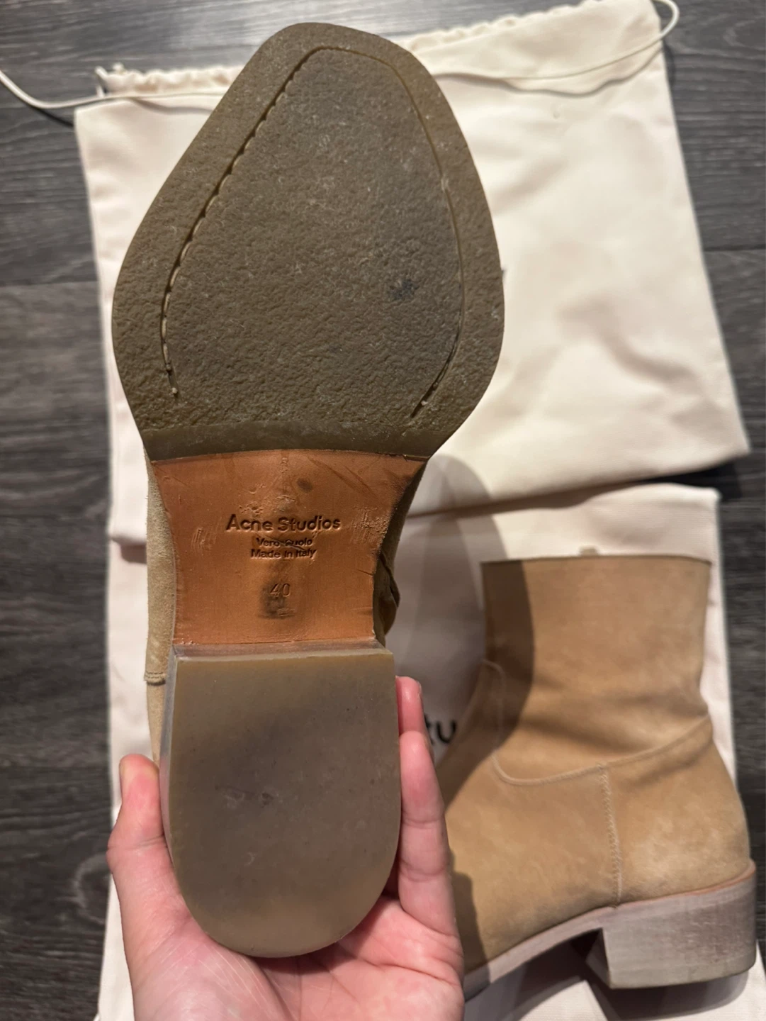 Acne Studios Suede Ankle Boots - photo 3