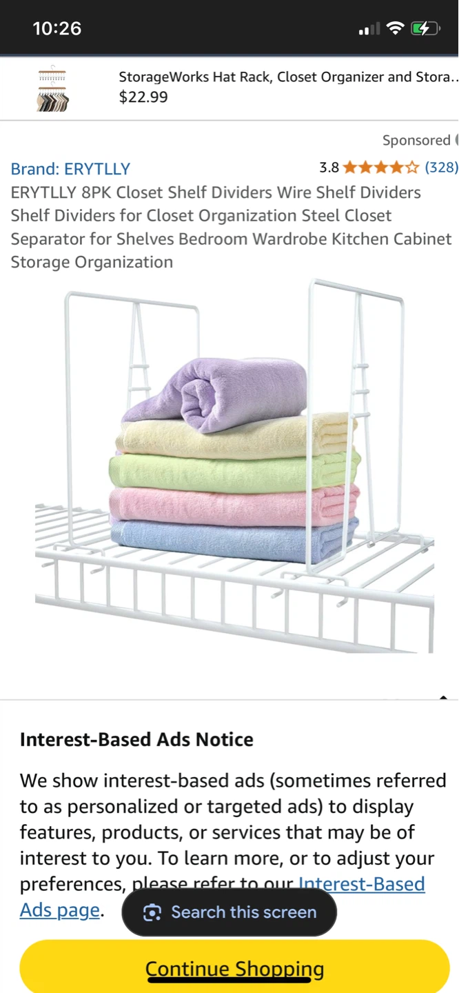 ERYTLLY 8 Pack Wire Shelf Dividers for Closet Organization