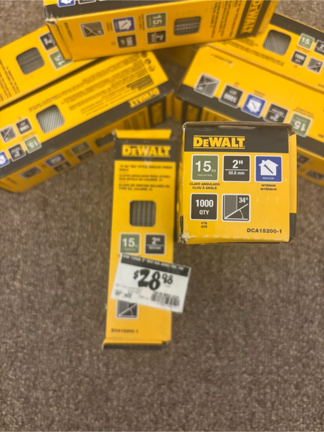 DeWalt 15 GA DA Style Angled Finish Nails 2" 1000 Count - photo 4