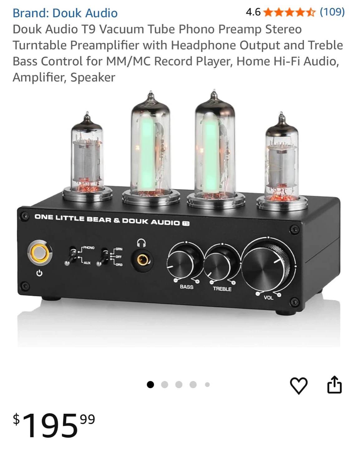 Douk Audio T9 Vacuum Tube Phono Preamplifier - photo 3