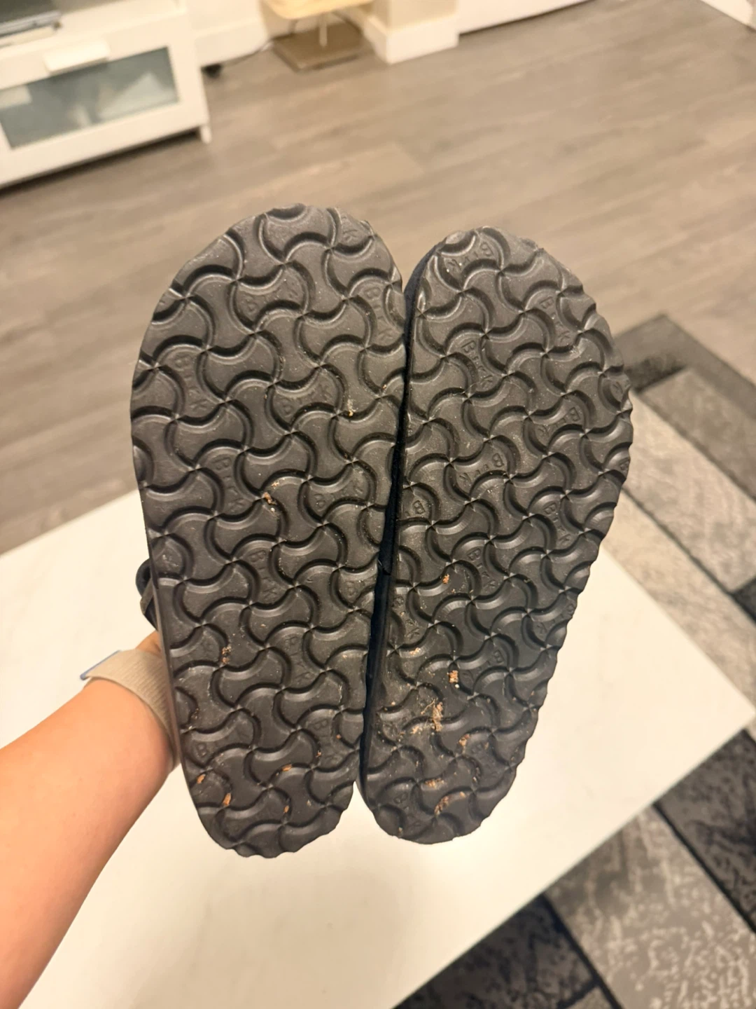 Birkenstock Blue Suede Mary Jane Shoes - photo 4