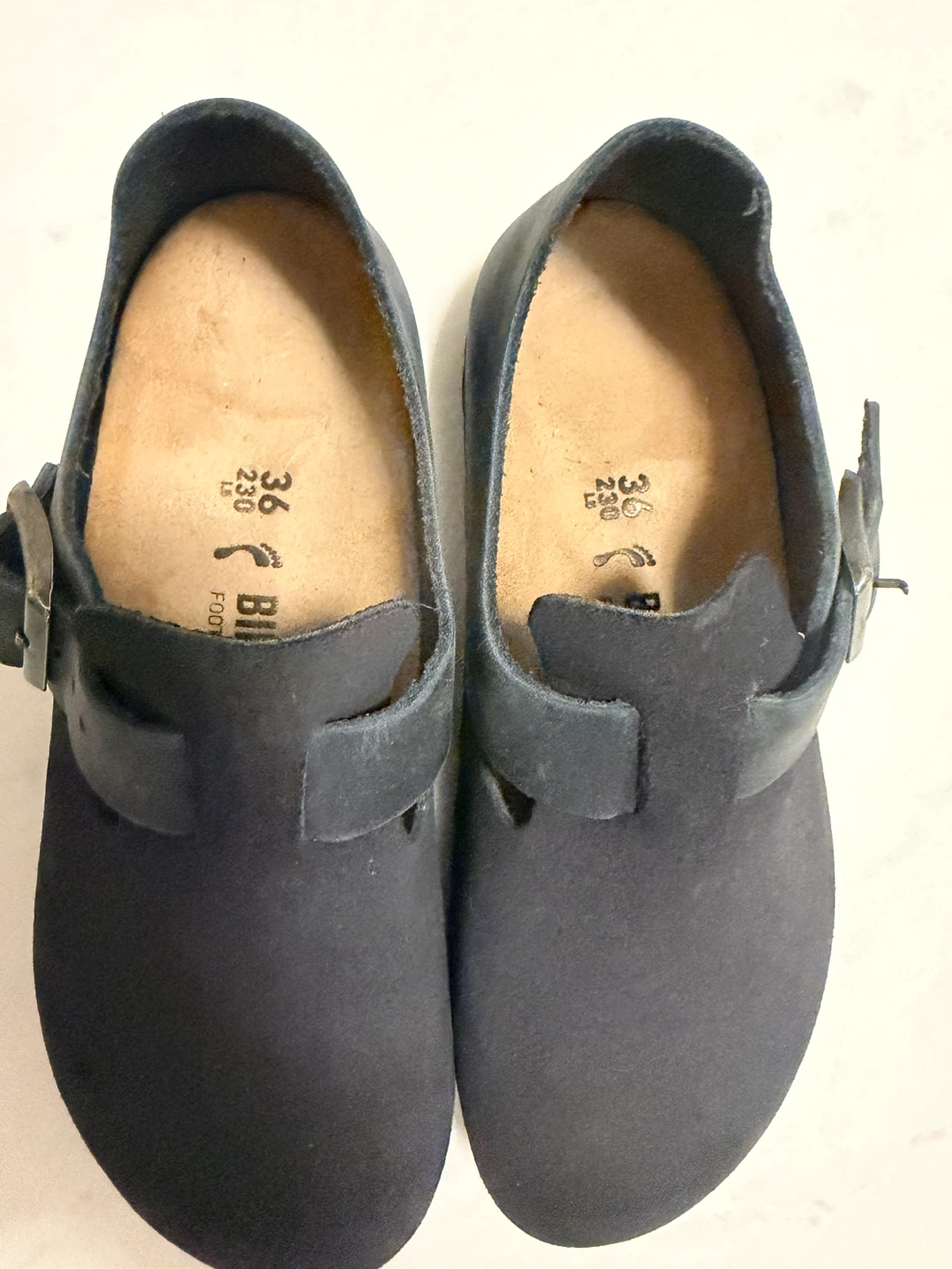 Birkenstock Blue Suede Mary Jane Shoes - photo 3