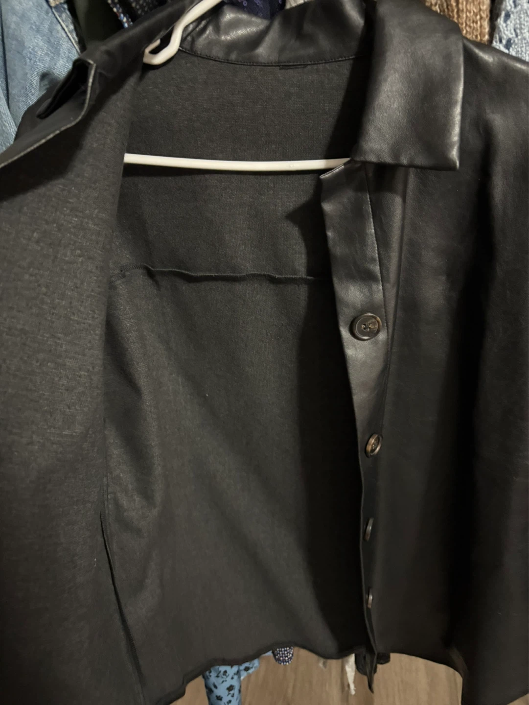 Faux leather jacket - photo 2