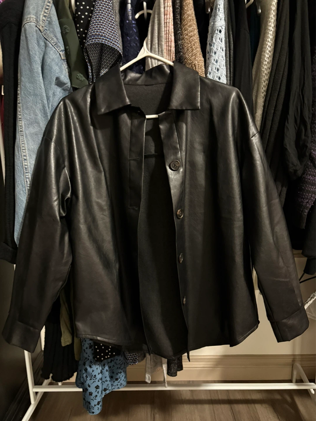 Faux leather jacket