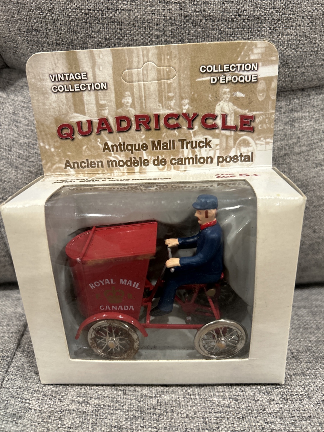 QUADRICYCLE Antique Mail Truck Die Cast Metal