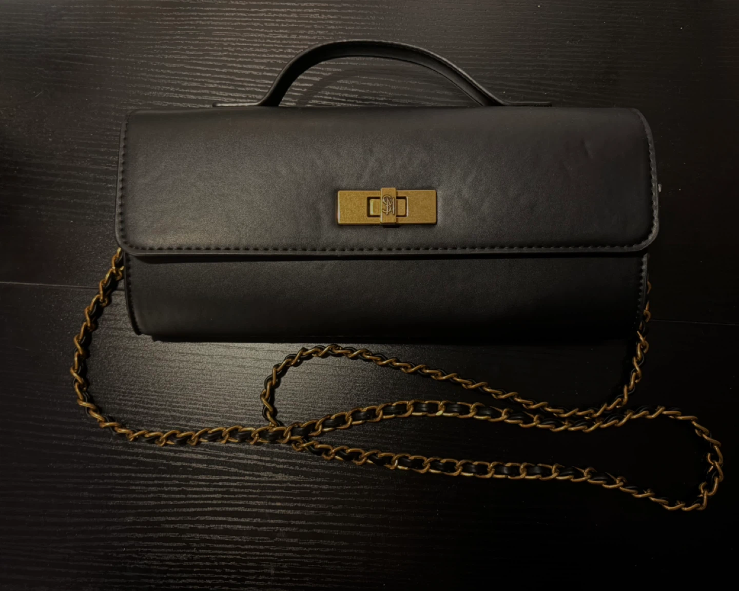 Steve Madden Black Chain Shoulder Bag