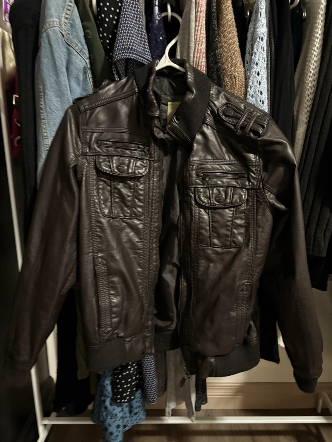 Vintage Leather Bomber Jacket