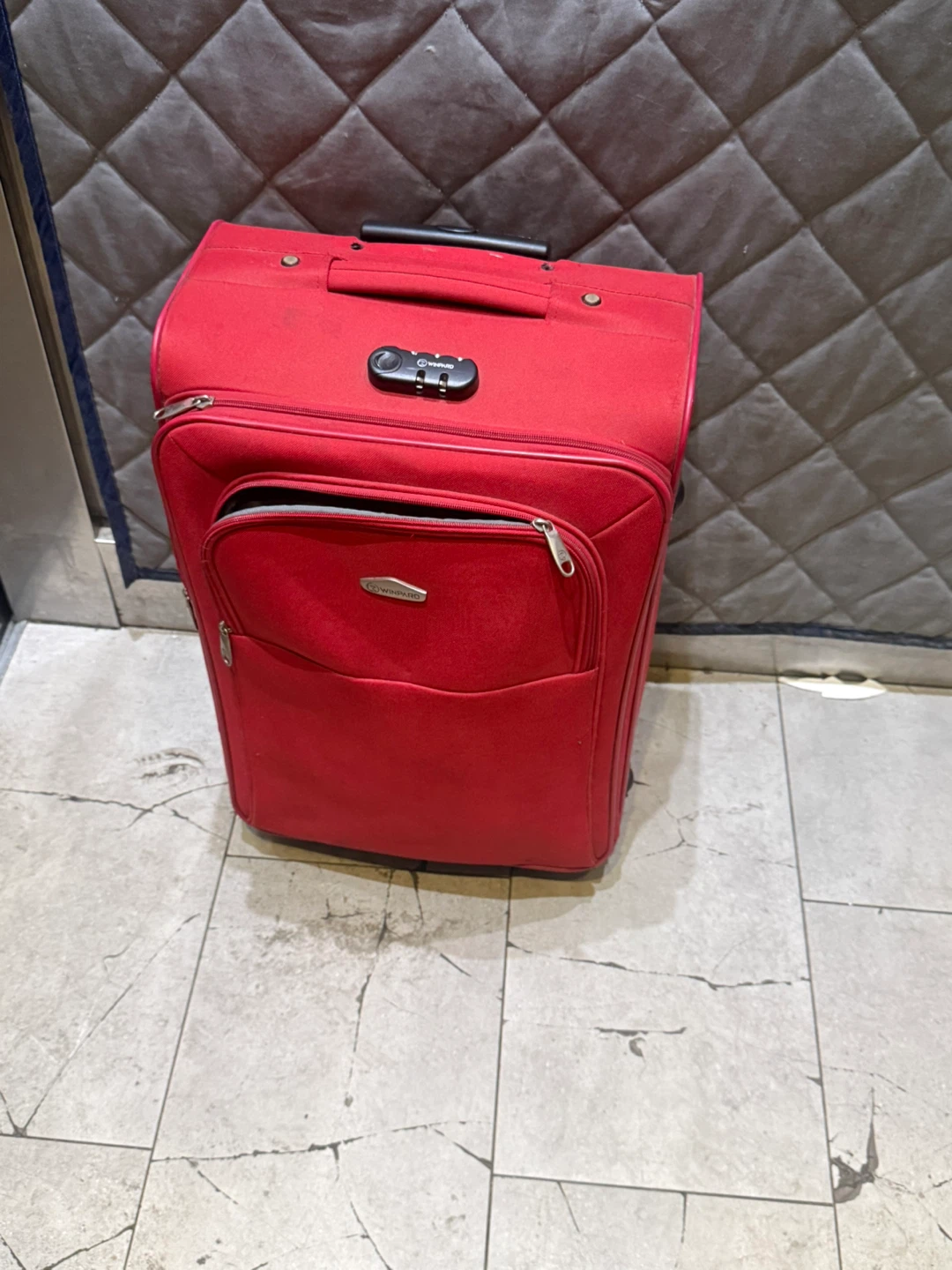 Red Hardshell Suitcase with TSA Lock 26 inch