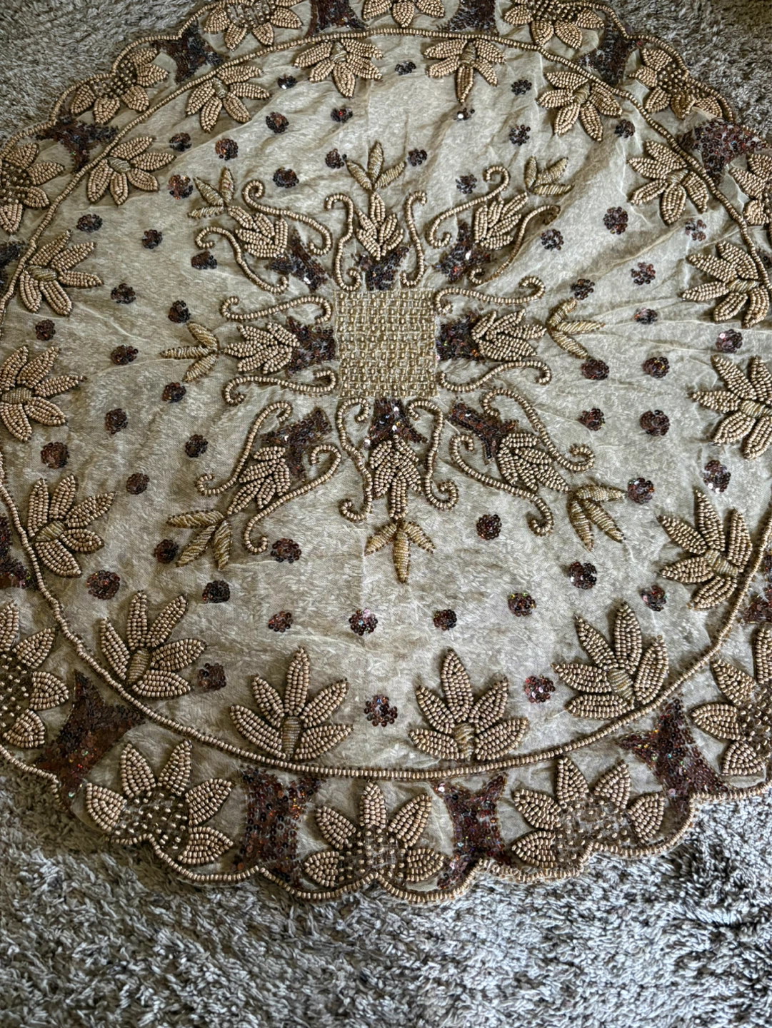 Beaded Table Runner or Table Topper