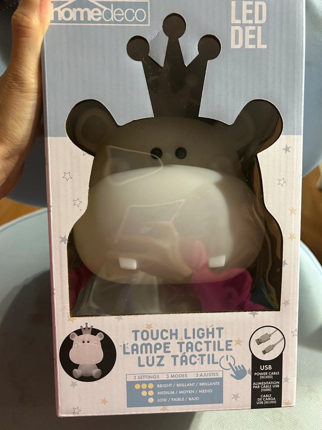 Brand New Homedeo Hippo Touch Nightlight