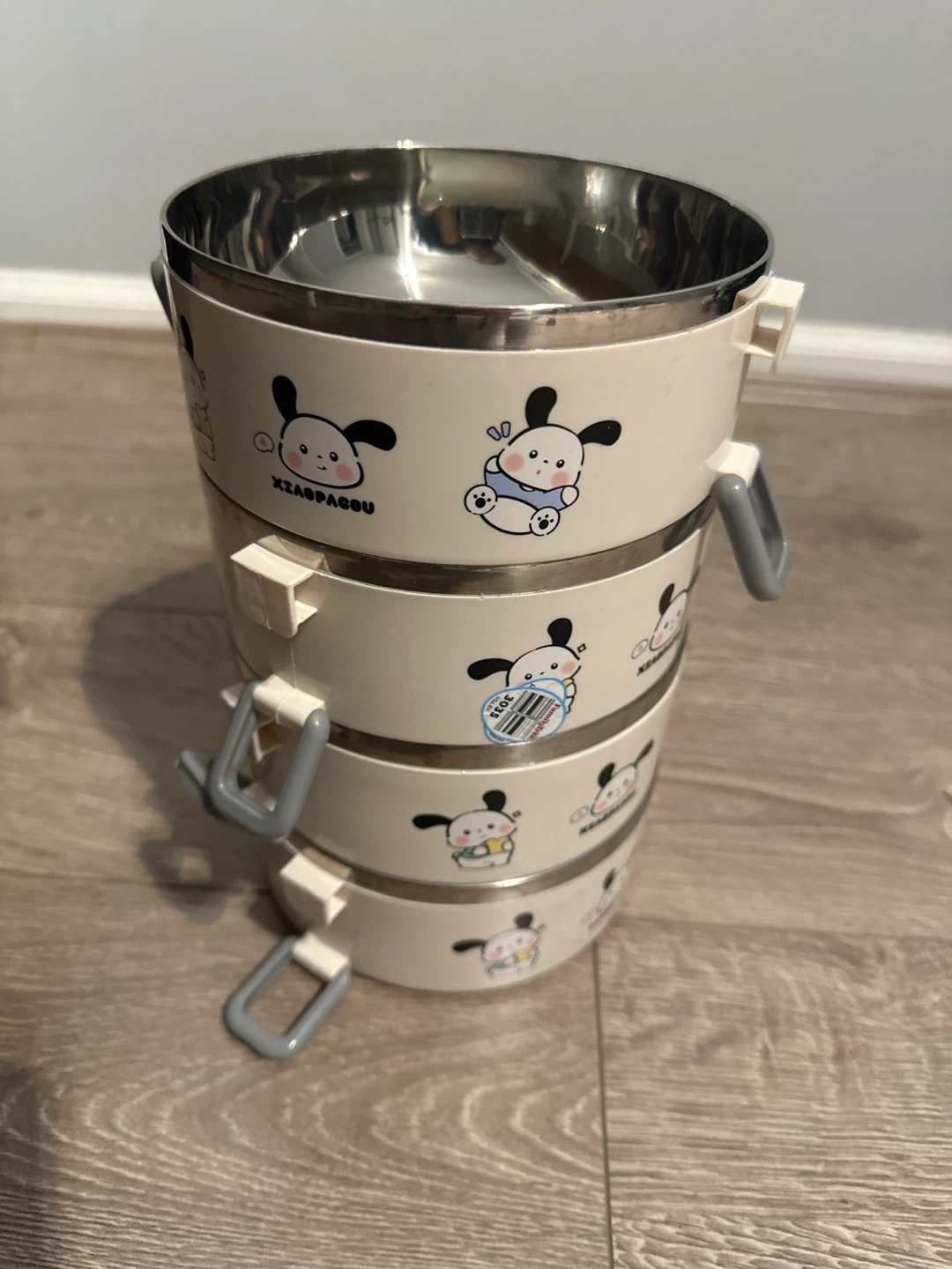 Four Stackable Stainless Steel Pet Bowl