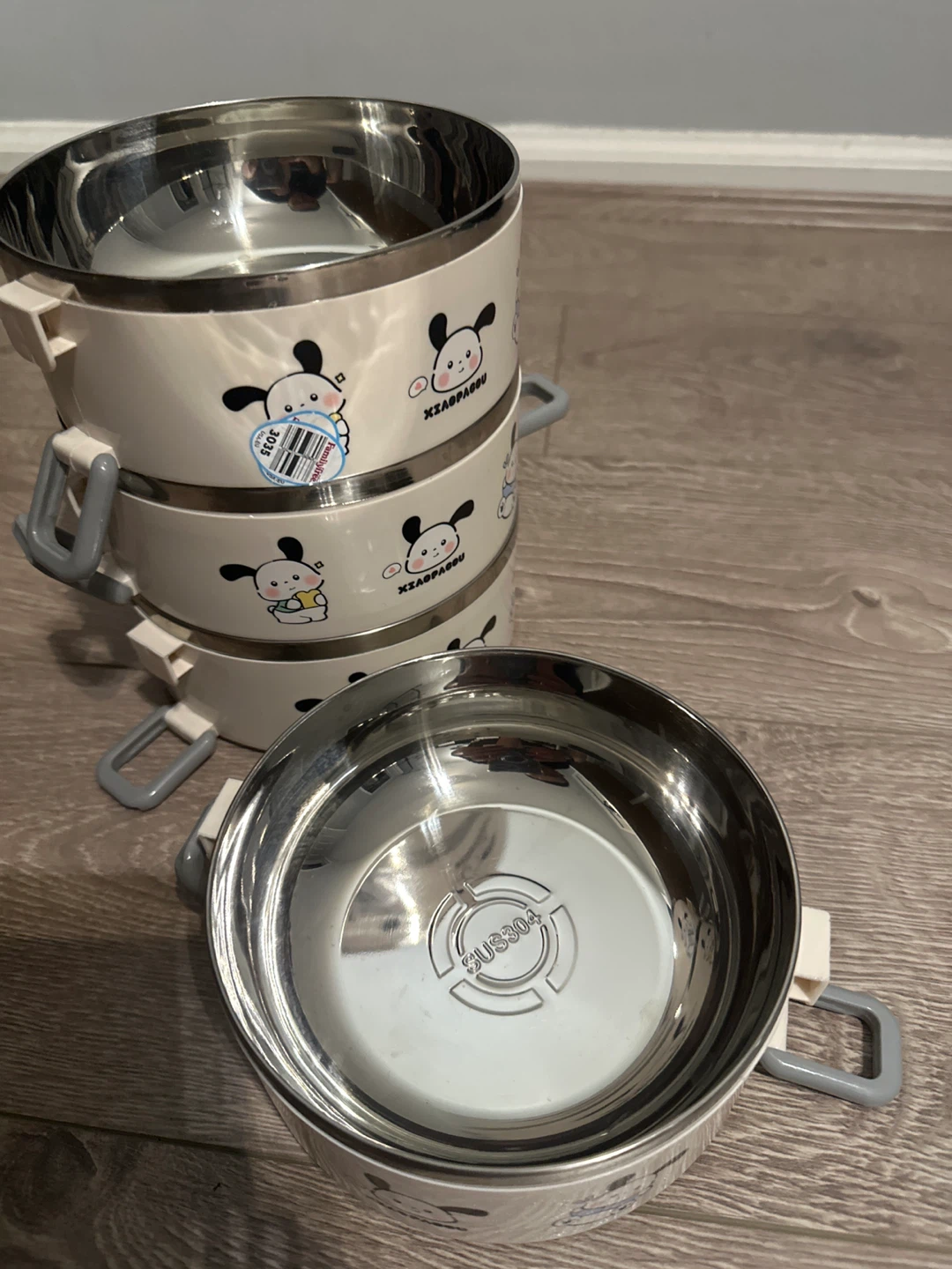 Four Stackable Stainless Steel Pet Bowl - photo 2