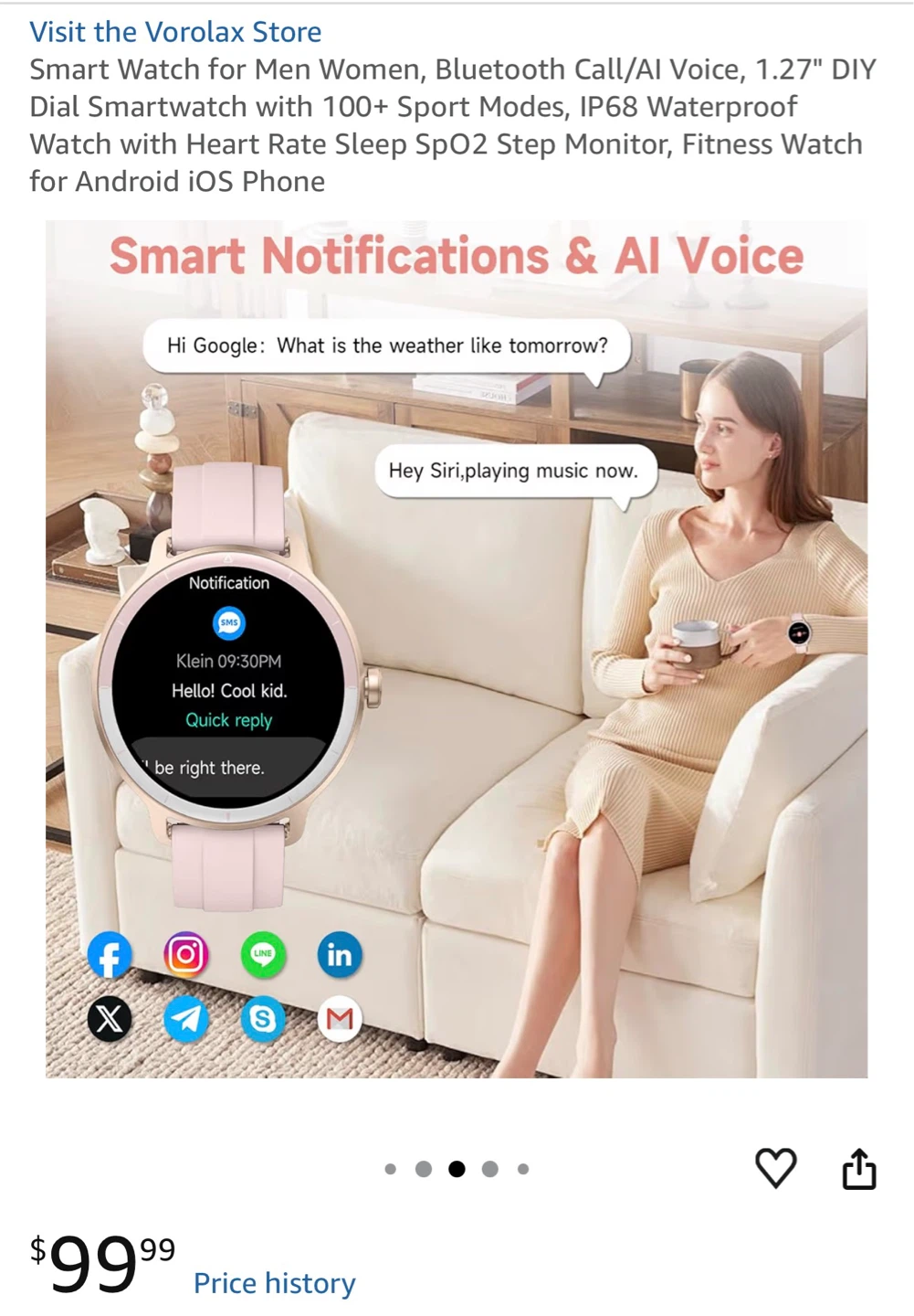 Brand new. Smart Watch for Women - Bluetooth Calls, 1.27" Dial - photo 3