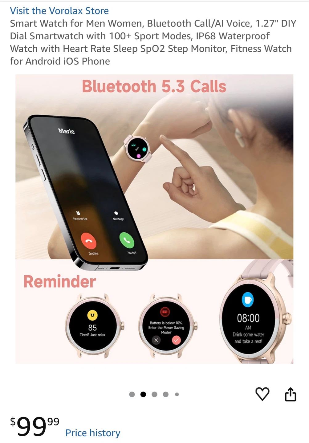 Brand new. Smart Watch for Women - Bluetooth Calls, 1.27" Dial - photo 2