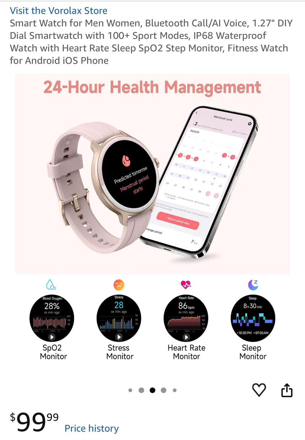 Brand new. Smart Watch for Women - Bluetooth Calls, 1.27" Dial - photo 4