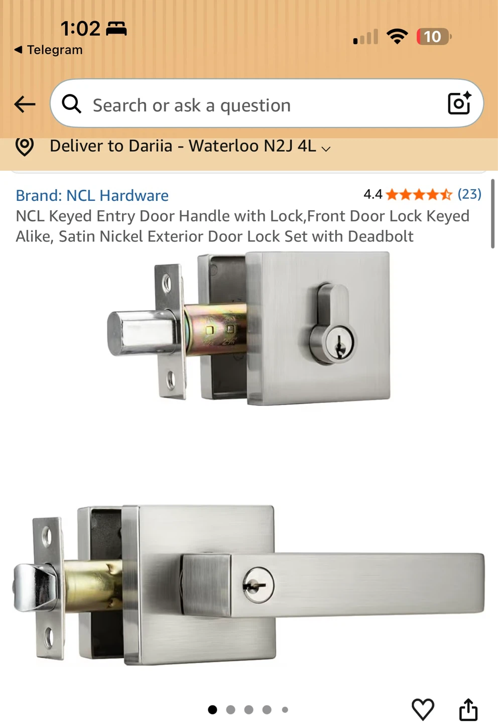 NCL Hardware Keyed Entry Door Handle Set + Deadbolt – NEW ✨🚪