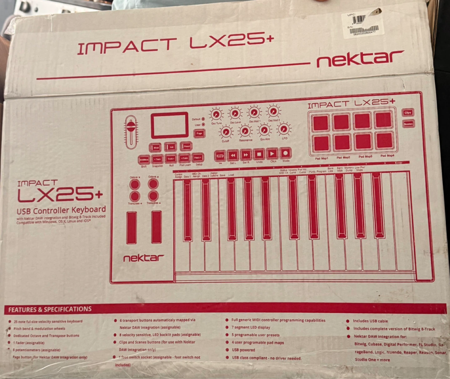 Nektar Impact LX25+ USB MIDI Controller Keyboard - photo 4