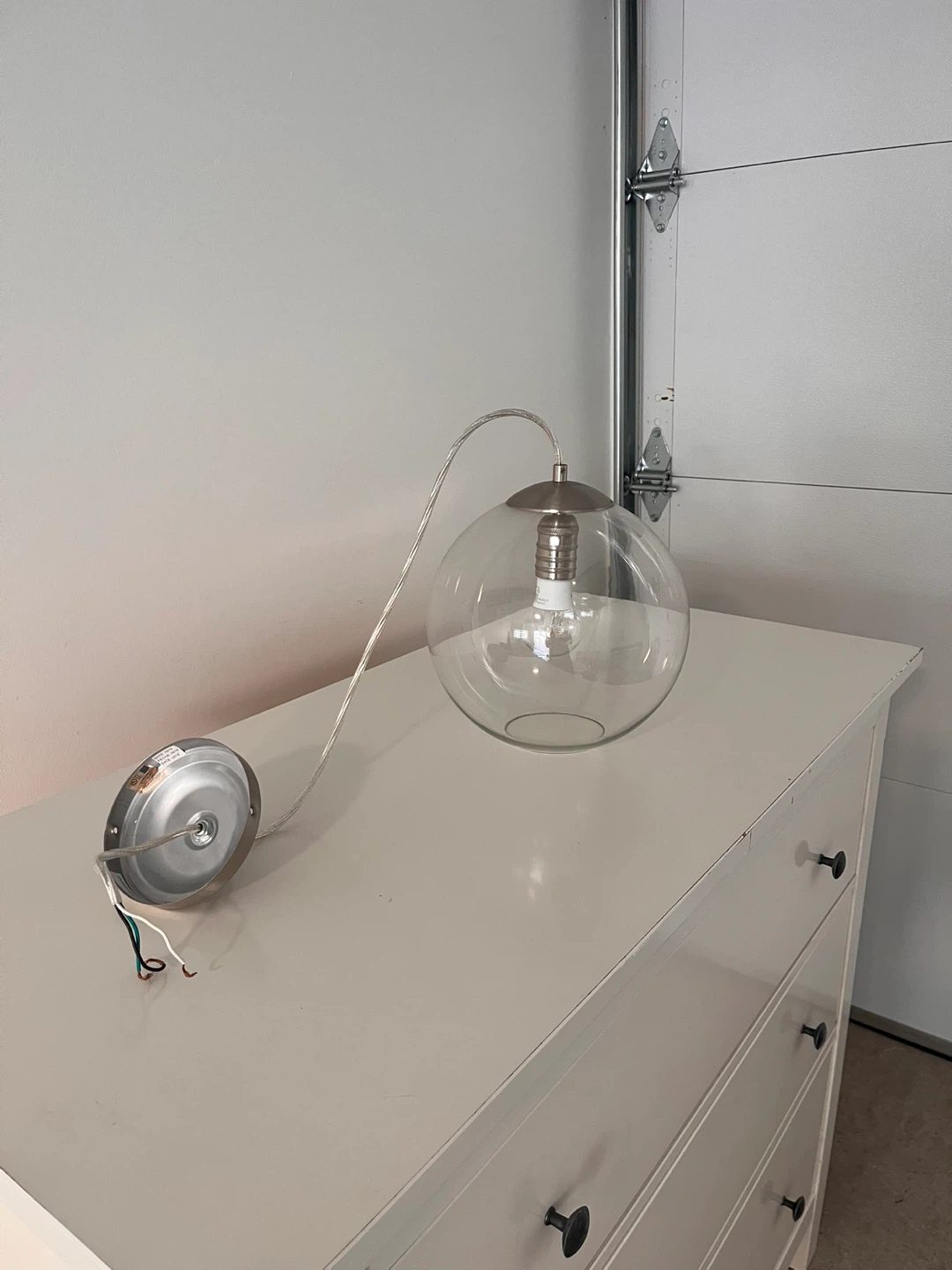 Clear Glass Globe Pendant Light Fixture - photo 2