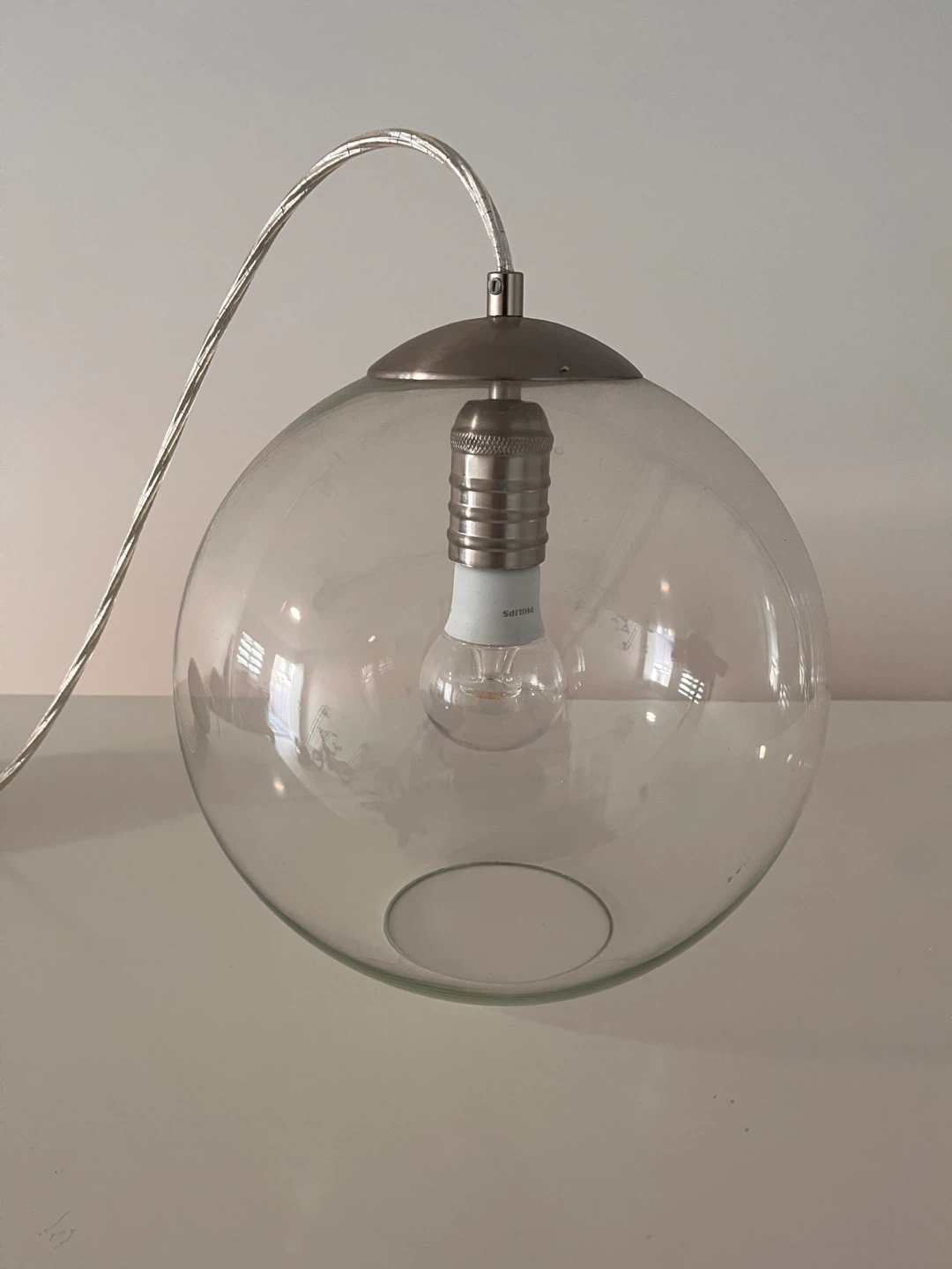 Clear Glass Globe Pendant Light Fixture