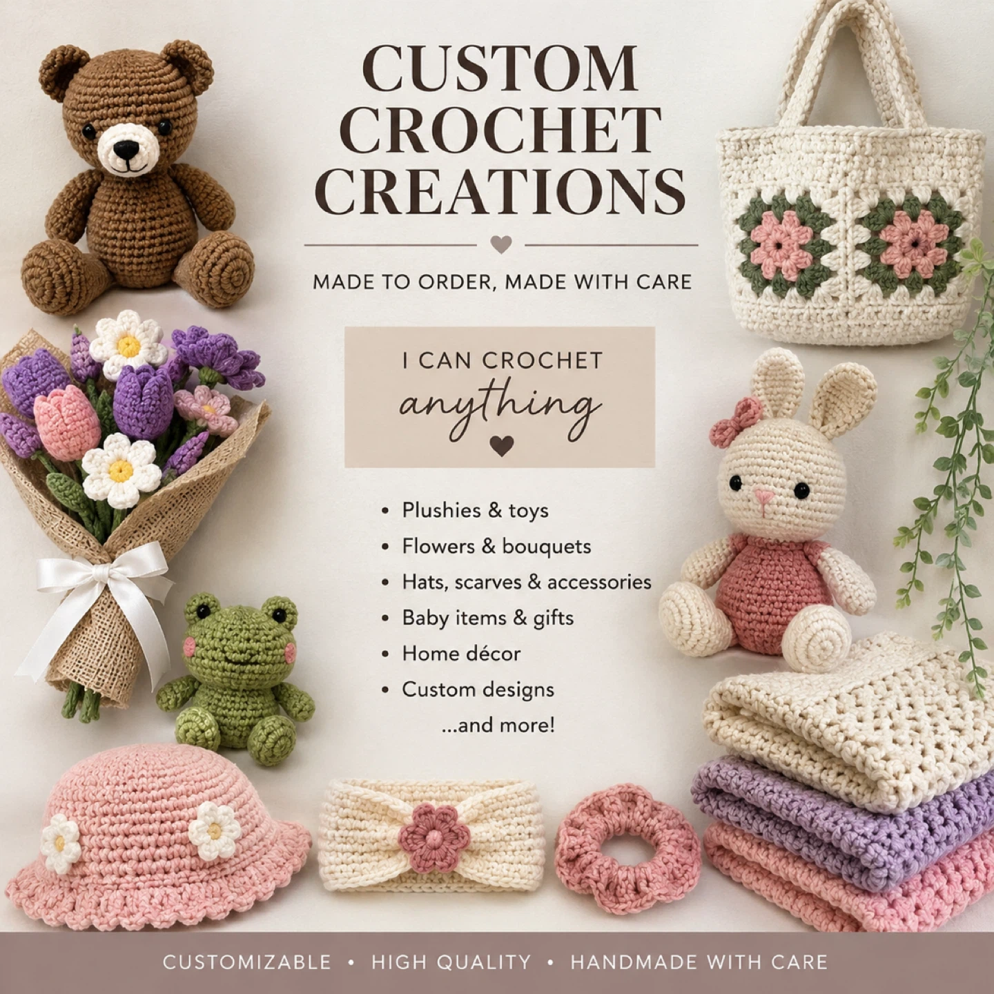 Custom Handmade Crochet Creations