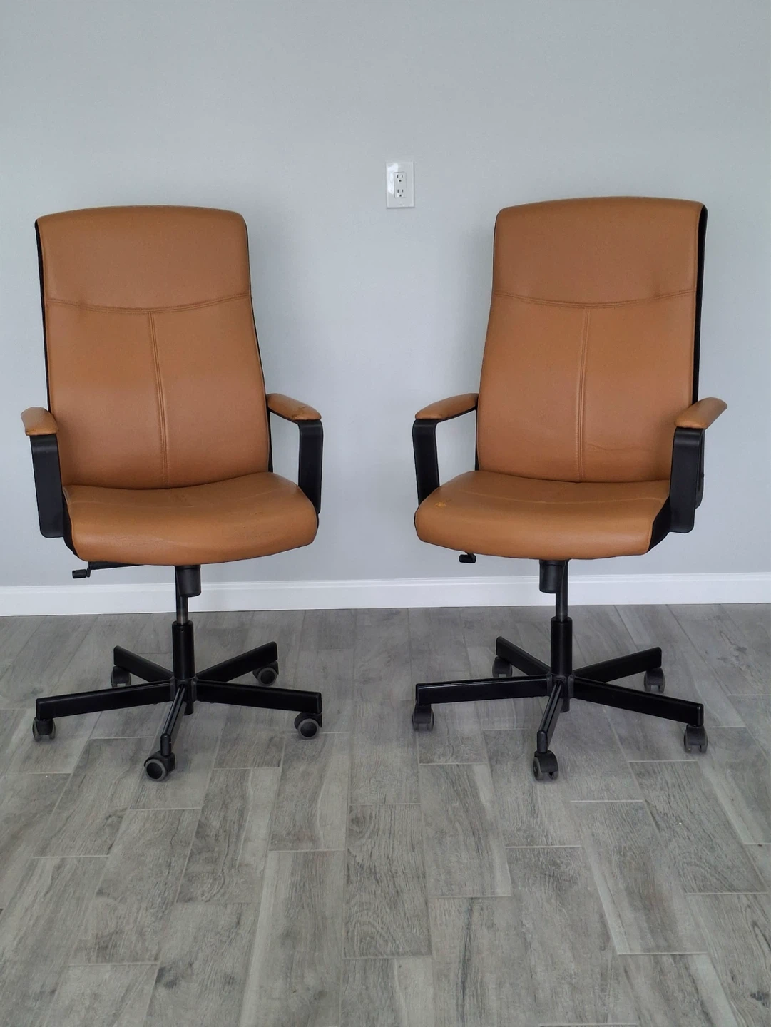 Office Chairs - Tan Faux Leather
