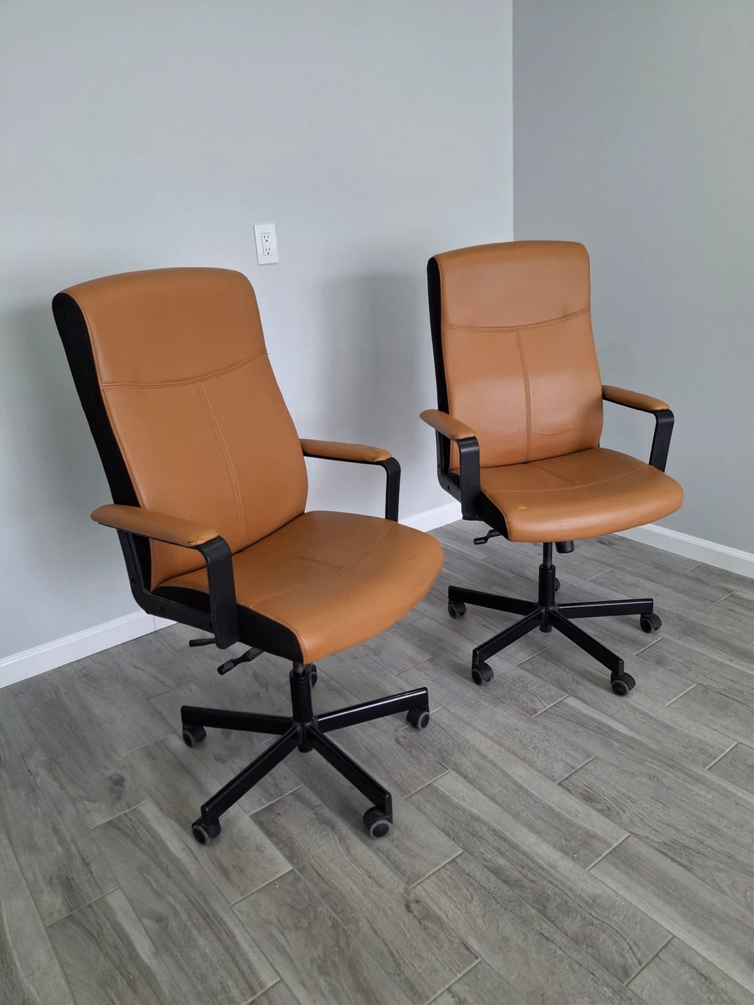 Office Chairs - Tan Faux Leather - photo 2