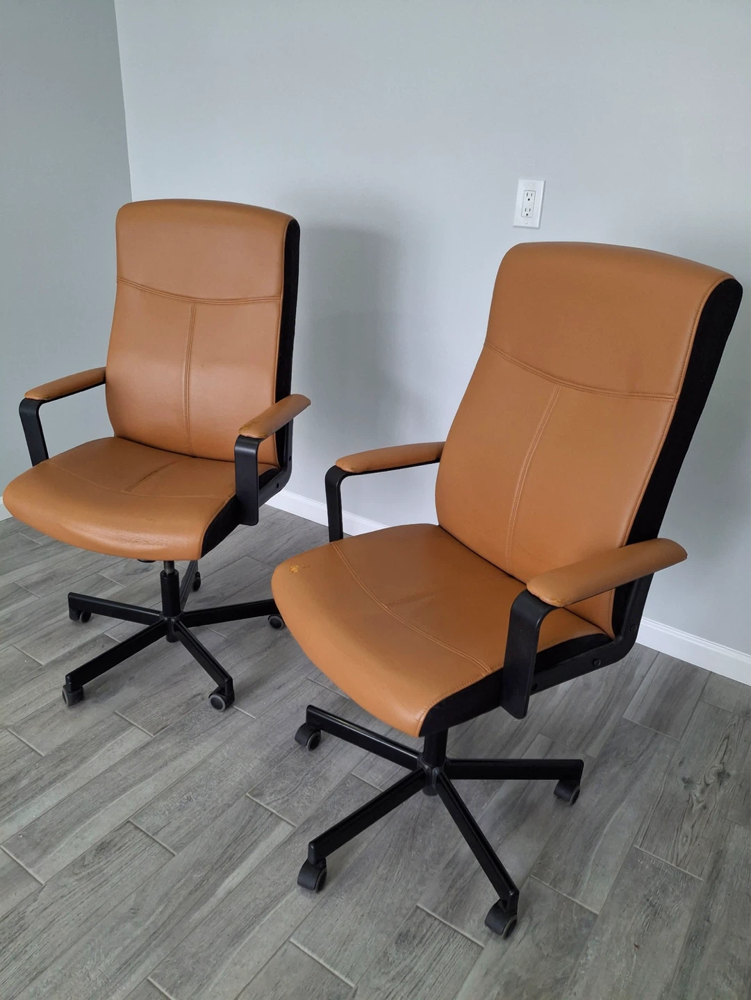 Office Chairs - Tan Faux Leather - photo 3