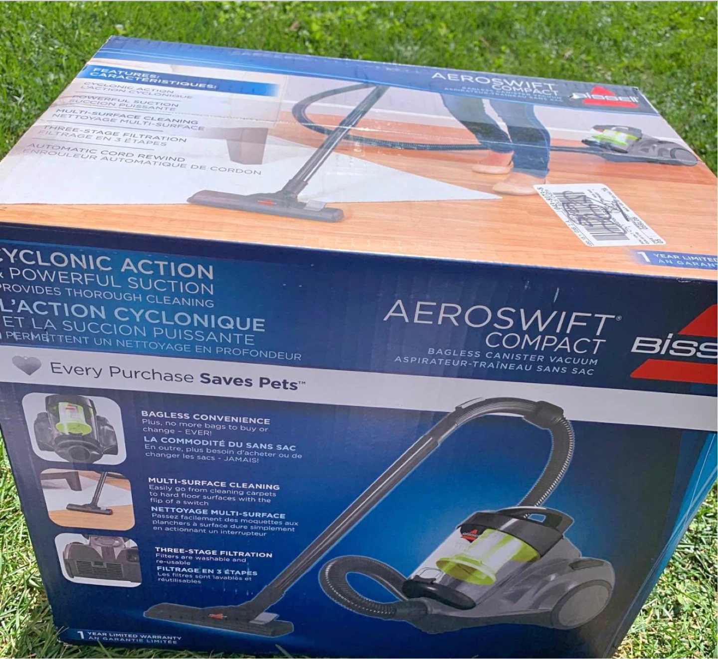 Bissell AeroSwift Compact Bagless Canister Vacuum
